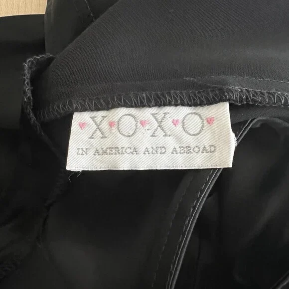 Vintage 90s XOXO Sleeveless Bias Cut Tank Dress High Neck Shiny Shimmer Black S - Picture 11 of 12